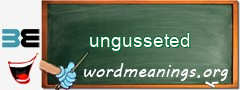 WordMeaning blackboard for ungusseted
